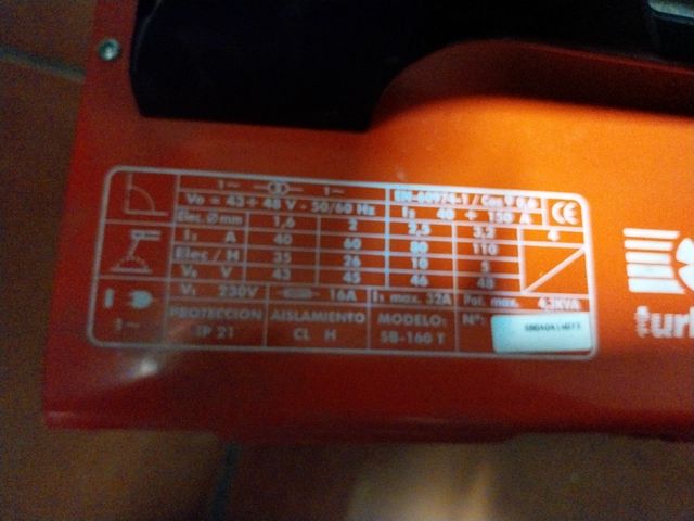 FUENTE DE SOLDADURA SOLTER sb160t. Turbo