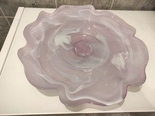 Plato decorativo de cristal.