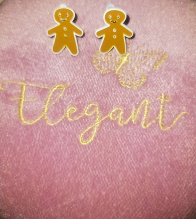 Pendientes forma galletas de jengibre