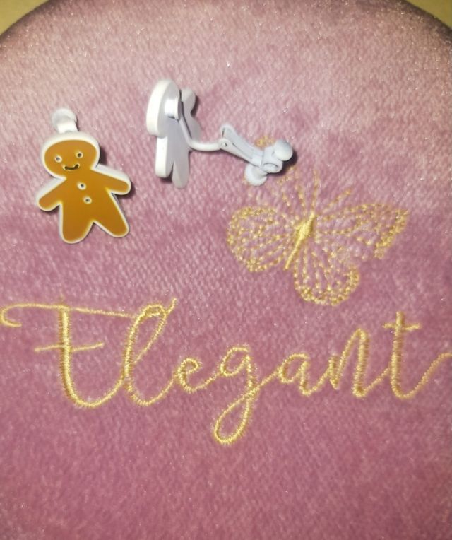 Pendientes forma galletas de jengibre