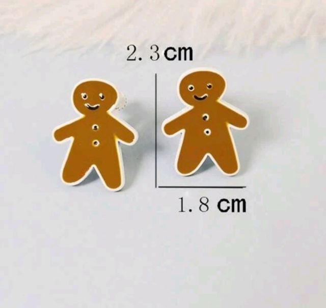 Pendientes forma galletas de jengibre