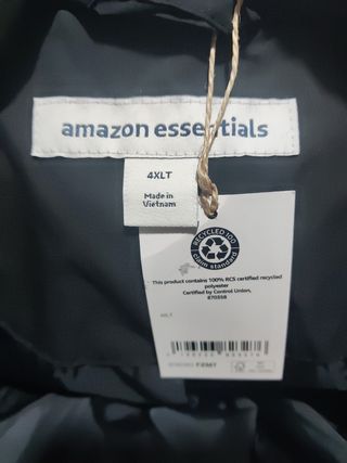 Amazon Essentials Plumífero  Cuello Mock CHEQUETA