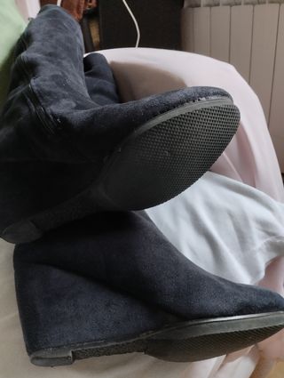 Botas altas mujer, de ante.