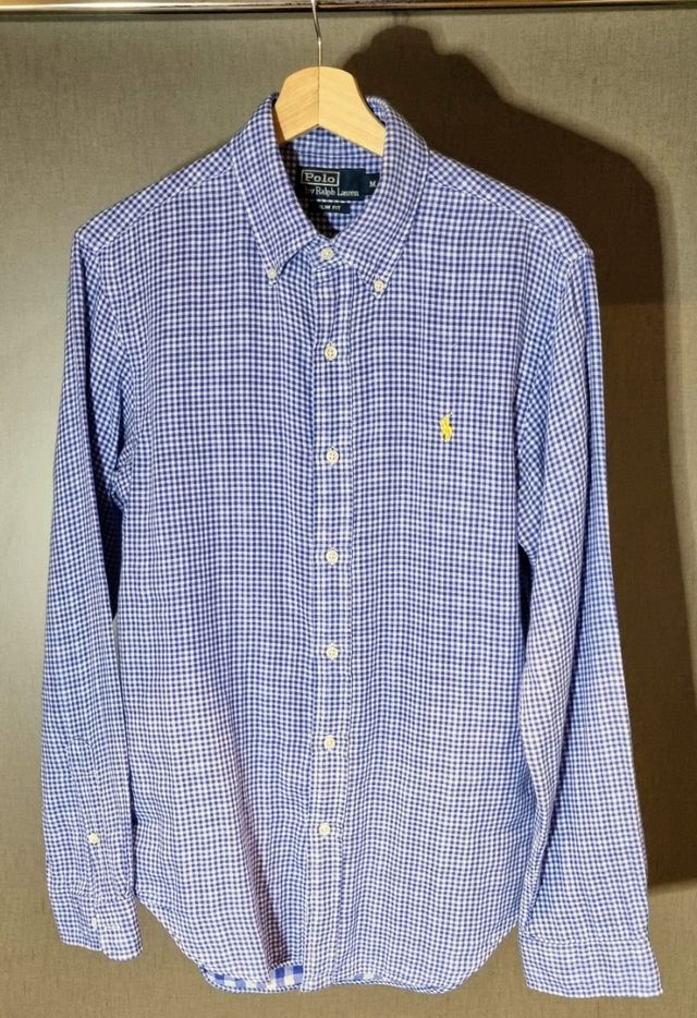 Camisa Ralph Lauren azul cuadros talla M