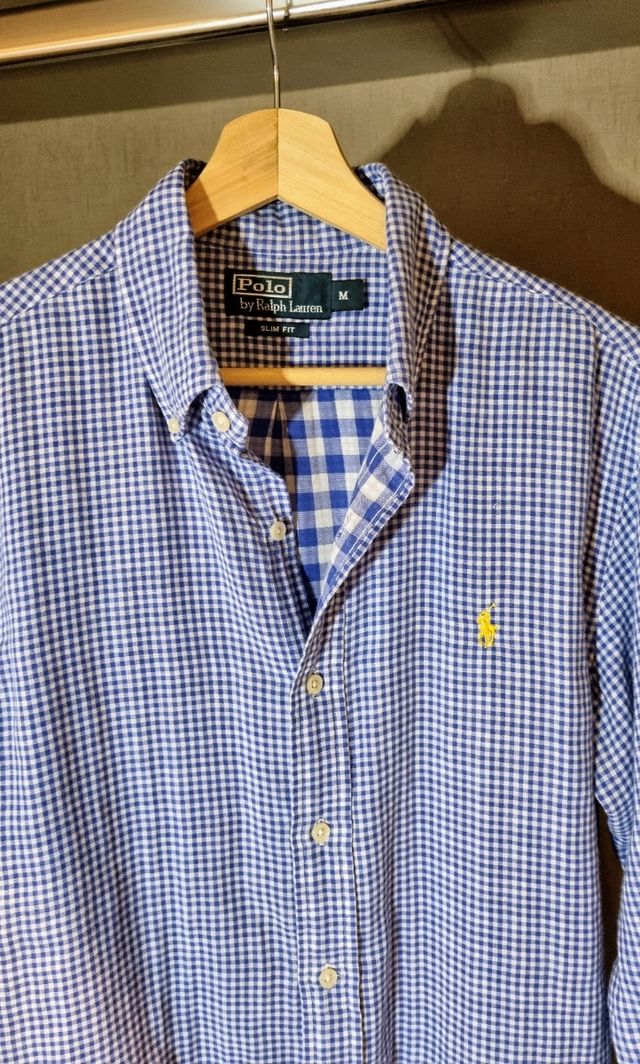 Camisa Ralph Lauren azul cuadros talla M