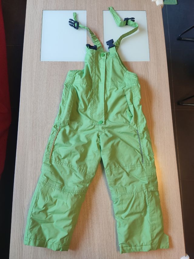 Pantalón Ski verde y otro azul , mono peto esquiar