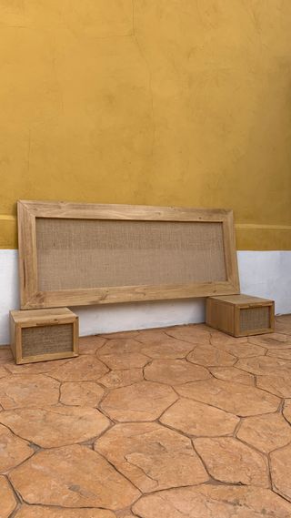 Cabecero de cama de madera a medida