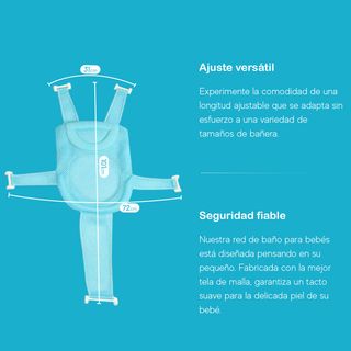 Baby Wonders® Asiento Bañera Bebé de Tela Azul