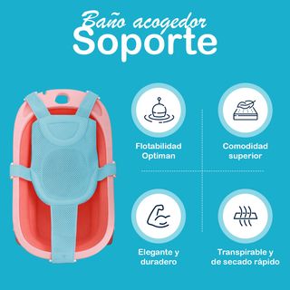Baby Wonders® Asiento Bañera Bebé de Tela Azul