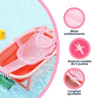 Baby Wonders® Asiento Bañera Bebe de Tela Rosa