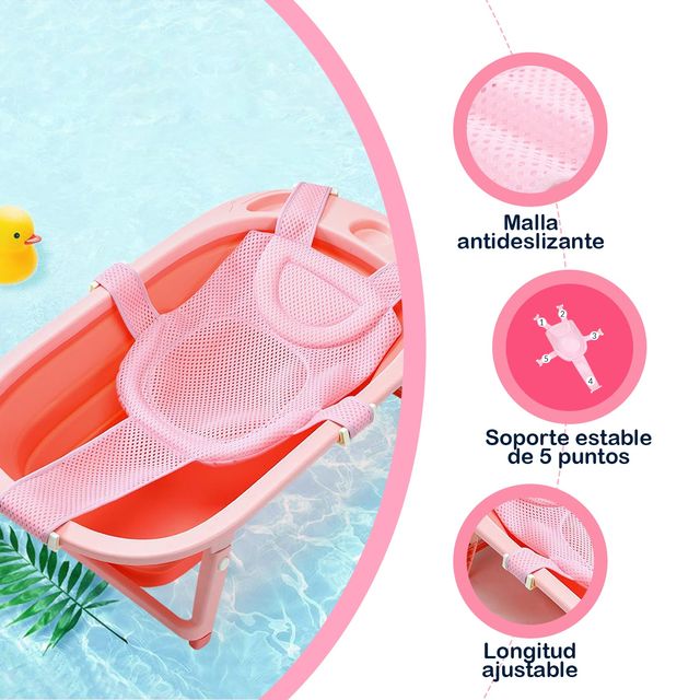 Seggiolino da bagno per bambini in tessuto rosa Baby Wonders®