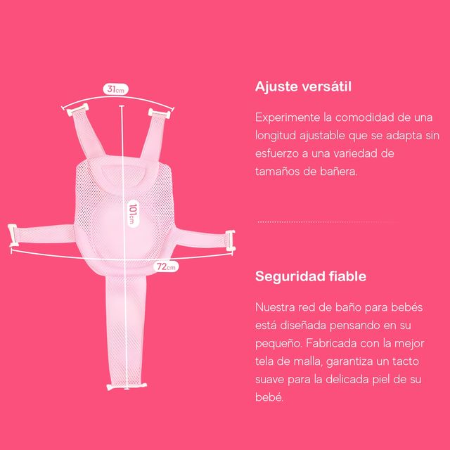 Seggiolino da bagno per bambini in tessuto rosa Baby Wonders®