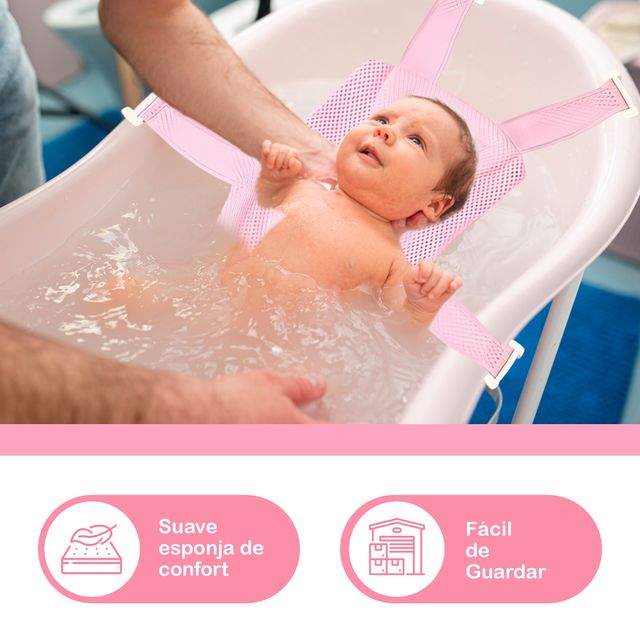 Seggiolino da bagno per bambini in tessuto rosa Baby Wonders®