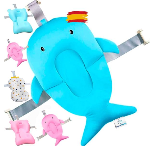 Baby Wonders® - Cuscino da bagno a forma di coda di balena blu