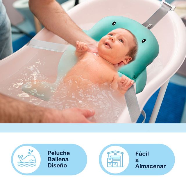 Baby Wonders® - Cuscino da bagno a forma di coda di balena blu