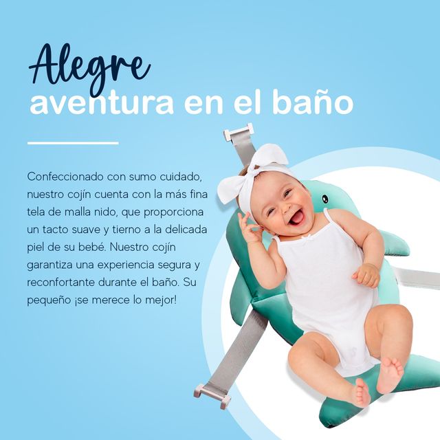 Baby Wonders® - Cuscino da bagno a forma di coda di balena blu