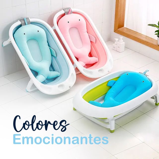 Baby Wonders® - Cuscino da bagno a forma di coda di balena blu