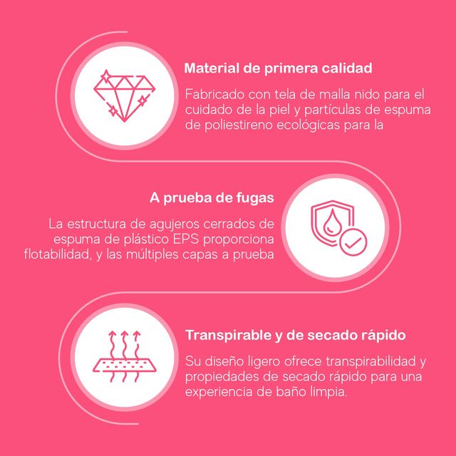 Baby Wonders®, cuscino da bagno a forma di coda di balena rosa