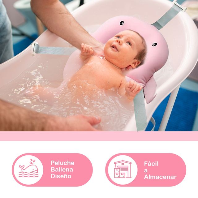 Baby Wonders®, cuscino da bagno a forma di coda di balena rosa