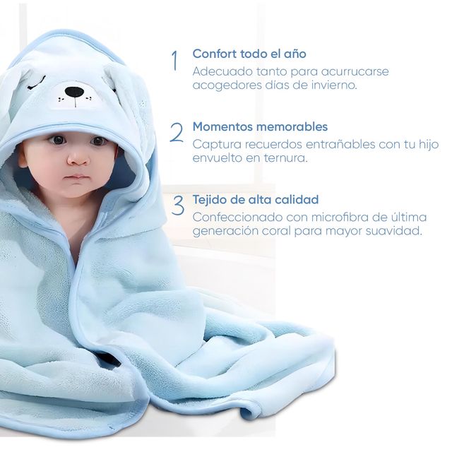 Baby Wonders® - Accappatoio da bagno per bambini, colore: blu