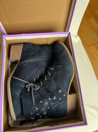 botines azul marino