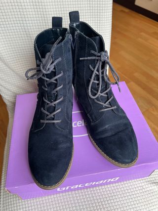 botines azul marino