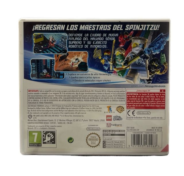 Juego nintendo 3ds ninjago nindroids
