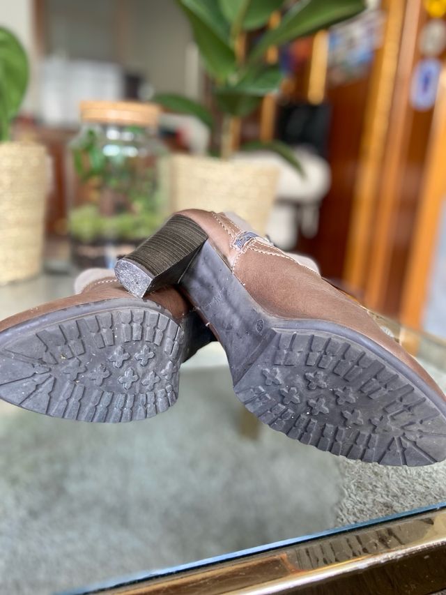 Stivaletti T40 marroni in pelle/pelle