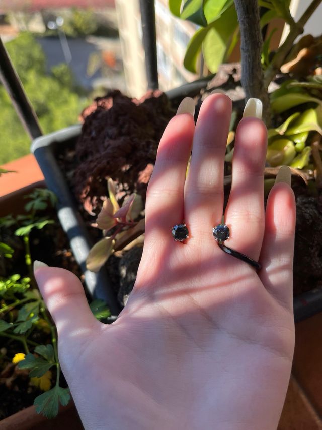 Pendientes de plata y moissanita verde 1Ct