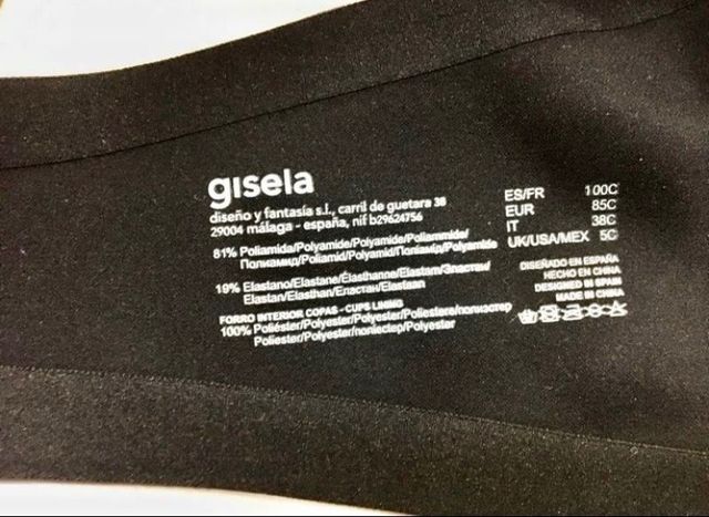 Sujetador GISELA Talla 100 C