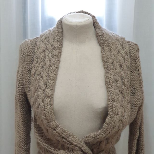 Chaqueta lana beige