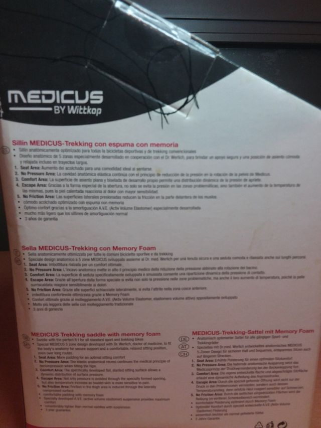 Sillín WITTKOP con espuma con memoria