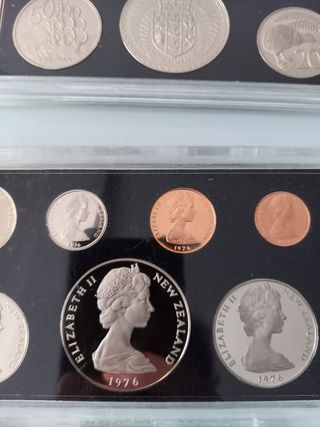 Proof sets Nueva Zelanda 1975 y 1976
