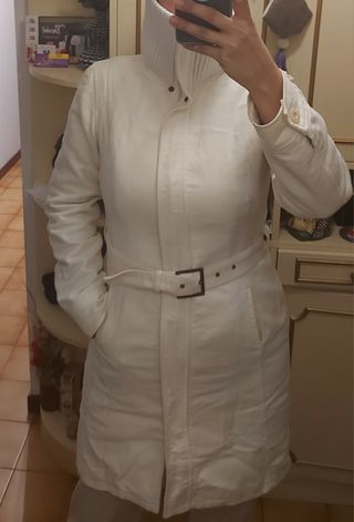 Abrigo paño cuello 