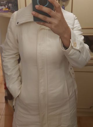 Abrigo paño cuello 