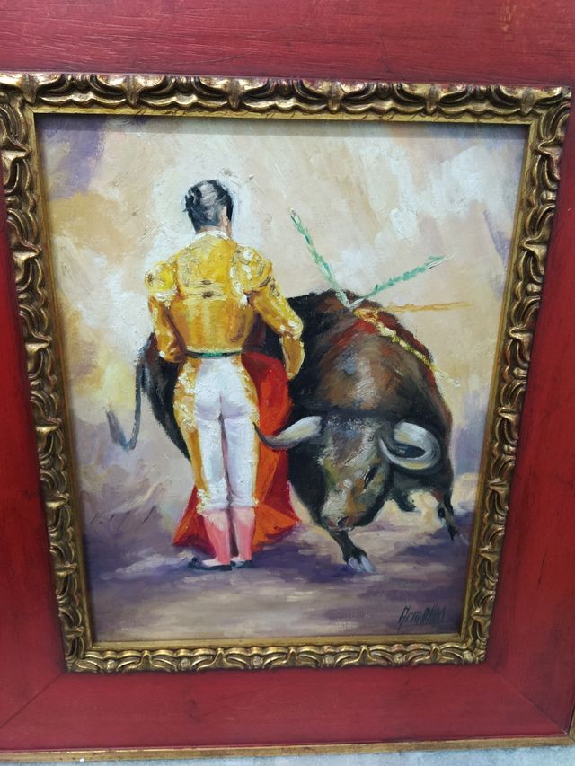 Pintura de torero original firmada