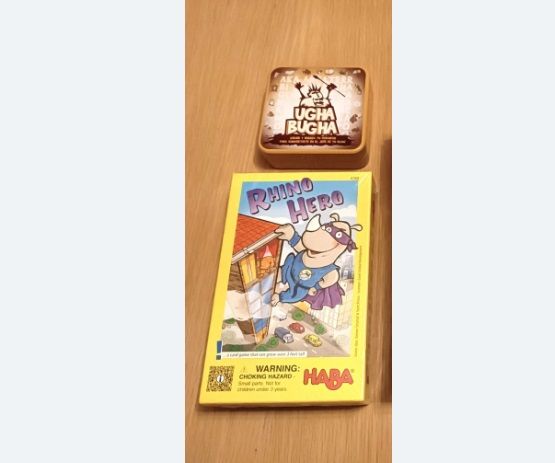 2 Juegos Party (Rhino Hero + Ugha Bugha)