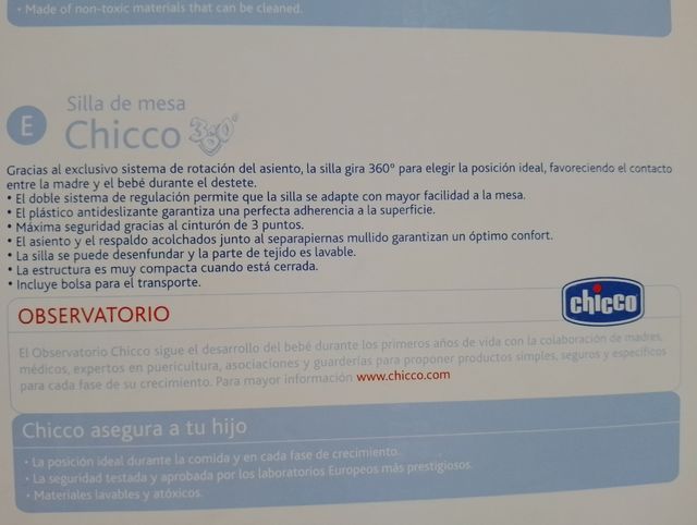 Silla de mesa para bebé Chicco