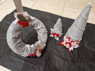 Decorazioni natalizie coroncina albero bacche pign