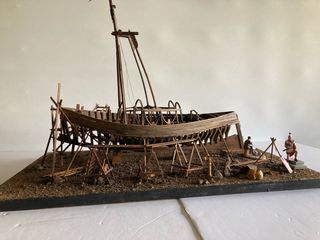 Maqueta barco astillero