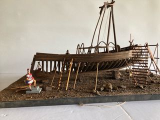 Maqueta barco astillero