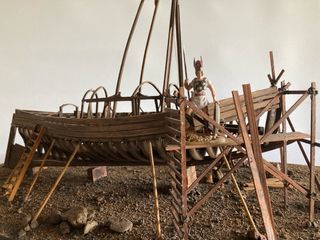 Maqueta barco astillero