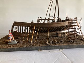Maqueta barco astillero
