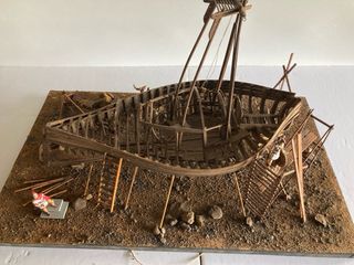 Maqueta barco astillero