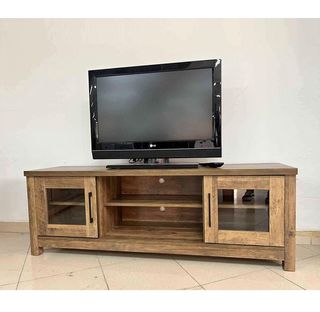 Vitrina, Aparador y Mueble TV en roble oscuro