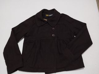 Abrigo de paño marrón