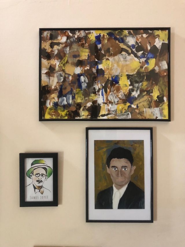 Kafka Ilustración Cuadro. Librería Escritores Arte