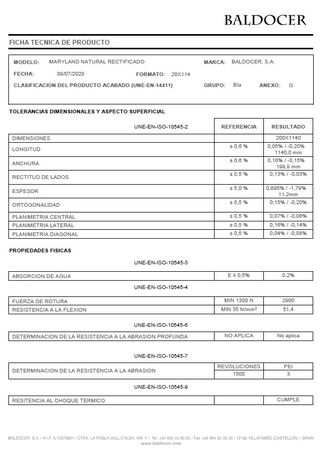 Suelo Porcelánico Rectificado BALDOCER MARYLAND