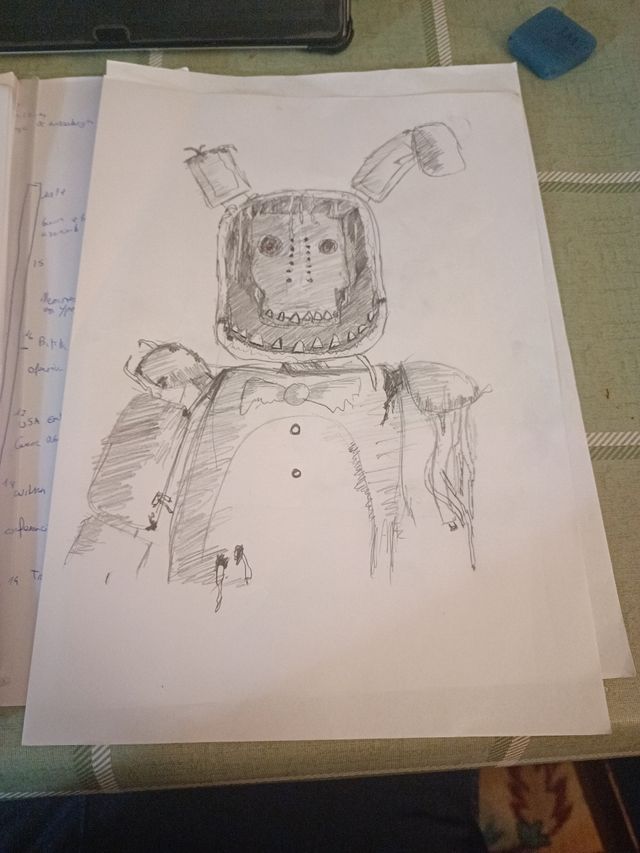Lámina de Springtrap 🐰✏️💸FNAF drawing