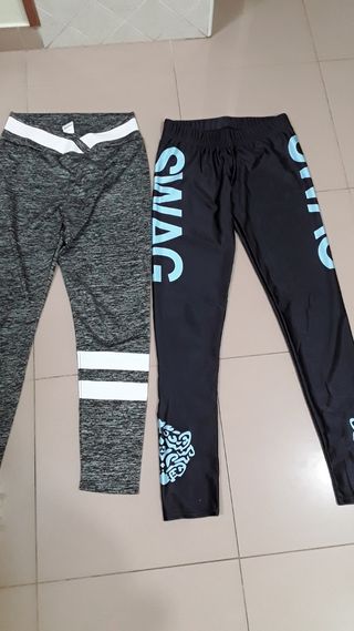 Mallas de chica de la talla la grises la talla L